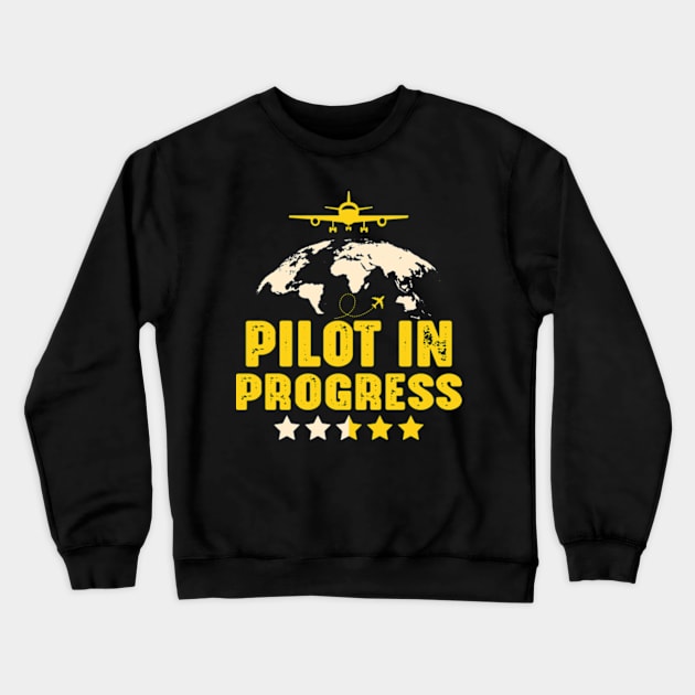 Pilot in Progress - Please wait... - Funny Future pilot Crewneck Sweatshirt by David Brown